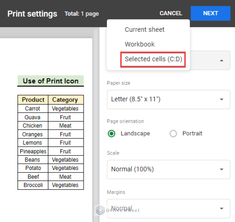 How To Print Only Certain Columns In Google Sheets