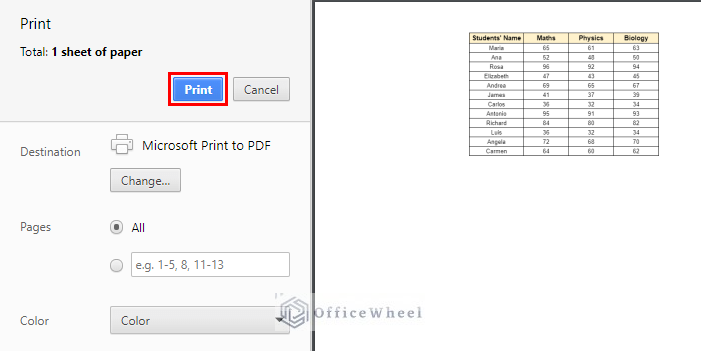 How to Print Preview in Google Sheets (2 Easy Examples)