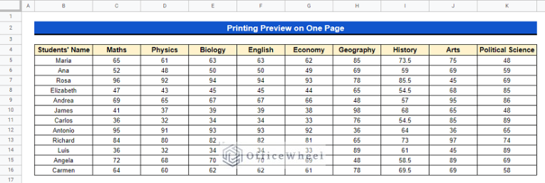 How To Print Preview In Google Sheets 2 Easy Examples