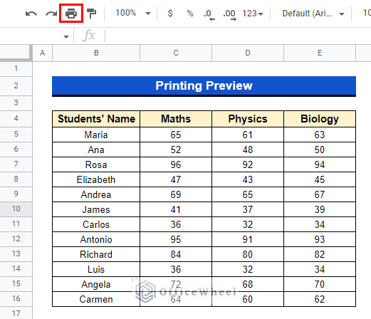 How To Print Preview In Google Sheets 2 Easy Examples