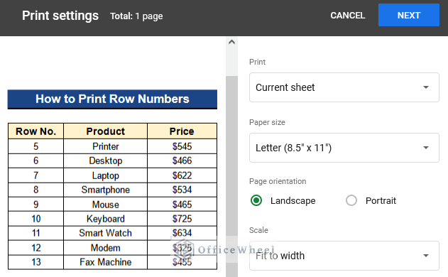 How to Print Row Numbers in Google Sheets