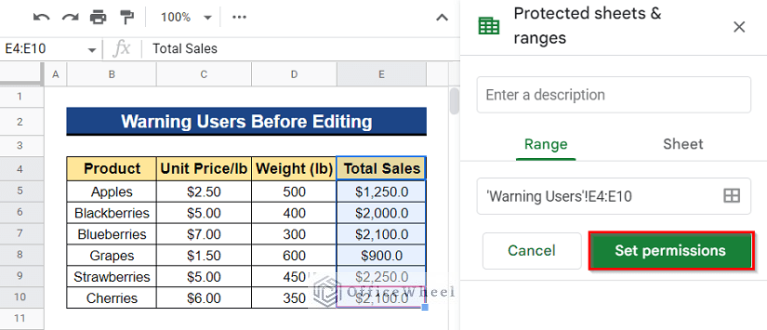 How To Protect Formulas In Google Sheets