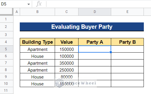 Using IFS Function in Google Sheets to Evaluate Buyer Party's Preferences
