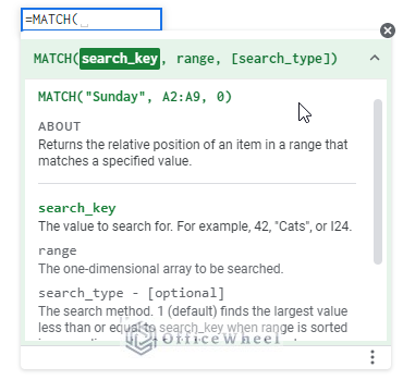How to Use MATCH Function in Google Sheets (2 Scenarios)