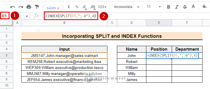 How to Use SPLIT Function in Google Sheets (5 Ideal Examples)