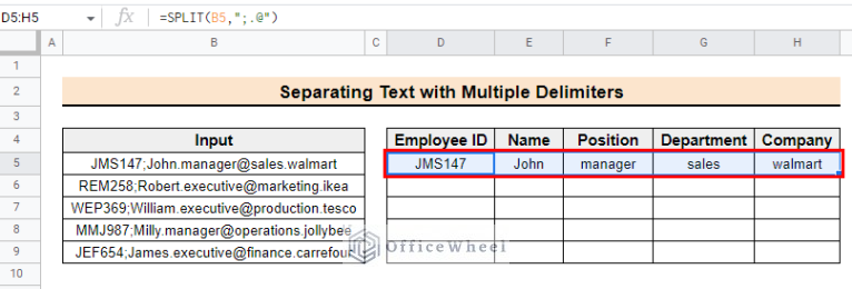 How to Use SPLIT Function in Google Sheets (5 Ideal Examples)