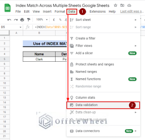 Use INDEX MATCH Across Multiple Sheets in Google Sheets