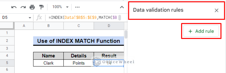 Use INDEX MATCH Across Multiple Sheets in Google Sheets