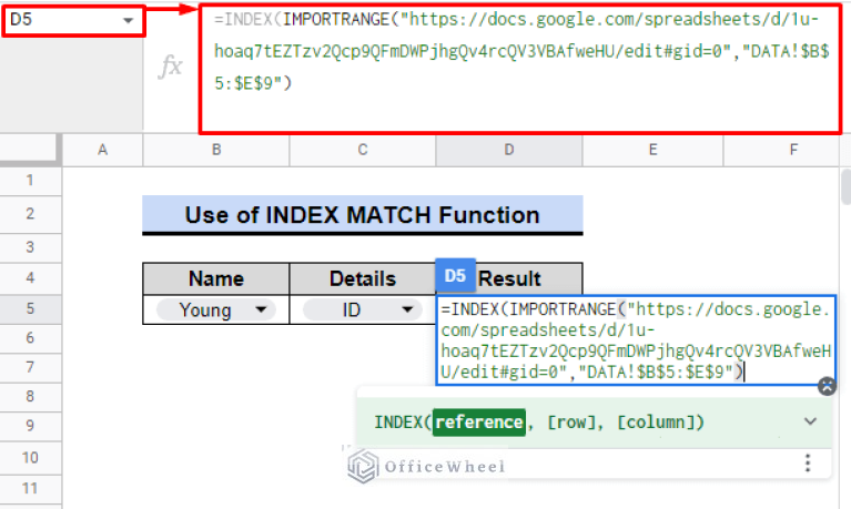 Use INDEX MATCH Across Multiple Sheets in Google Sheets