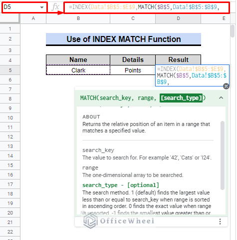 Use INDEX MATCH Across Multiple Sheets in Google Sheets