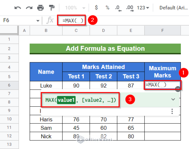 How to Insert Equation in Google Sheets (4 Tricky Ways)