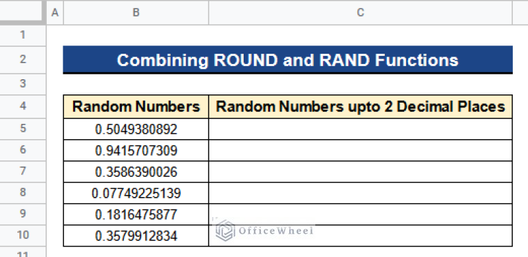 Generate Random Numbers or Text Between Limits in Google Sheets