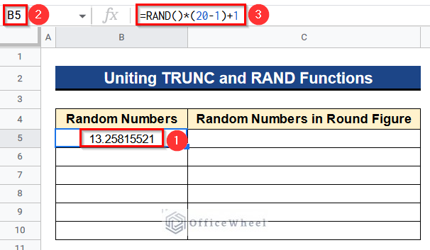Uniting TRUNC and RAND Functions to Generate Random Numbers or Text Between Limits in Google Sheets