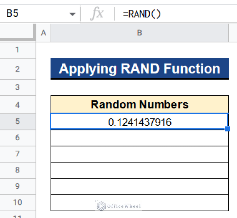 Random Text Sheet Generate Random Numbers or Text Between Limits in Google Sheets