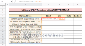 How to Split Address in Google Sheets (3 Easy Methods)