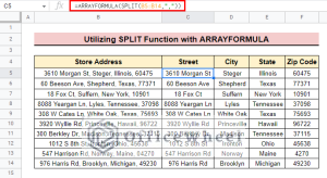 How to Split Address in Google Sheets (3 Easy Methods)