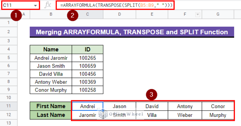 How to Split Text to Columns Using Formula in Google Sheets