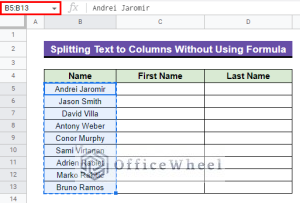 How to Split Text to Columns Using Formula in Google Sheets