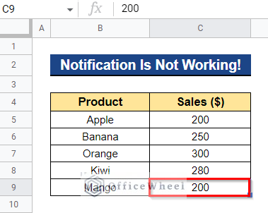 Turn Off Notifications Is Not Working in Google Sheets