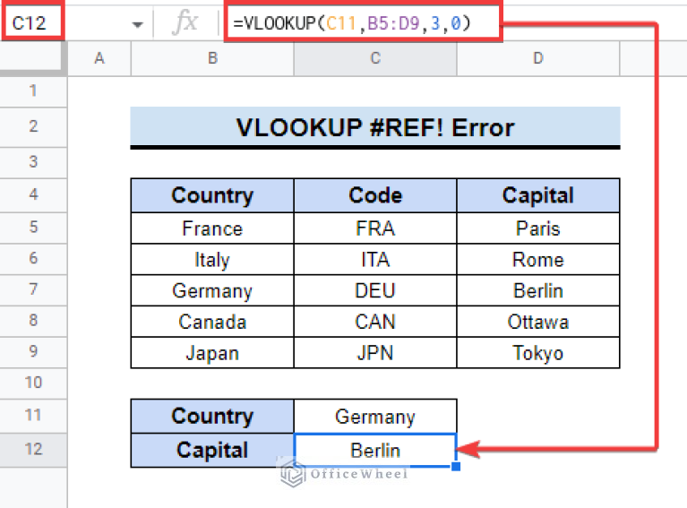 Vlookup Error In Google Sheets