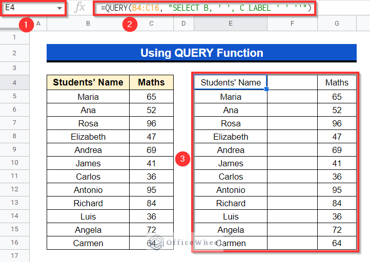 Query function for Inserting a Single Blank Column in google sheets