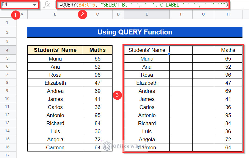 Query function for Inserting a multiple Blank Columns in google sheets
