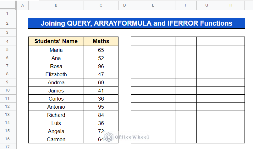 How to Insert Blank Column Using QUERY in Google Sheets