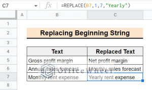 How to Use REPLACE Function in Google Sheets (4 Examples)