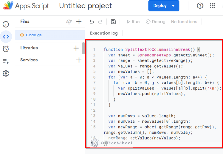 How to split text to columns based on line break in google sheets