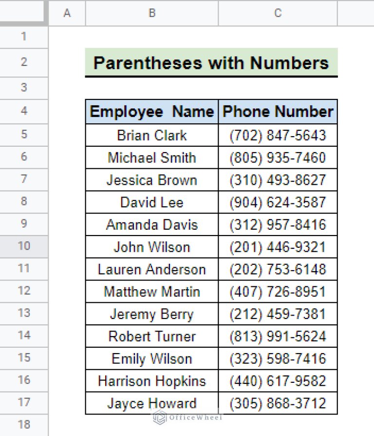 How to Add Parentheses in Google Sheets (5 Ideal Scenarios)
