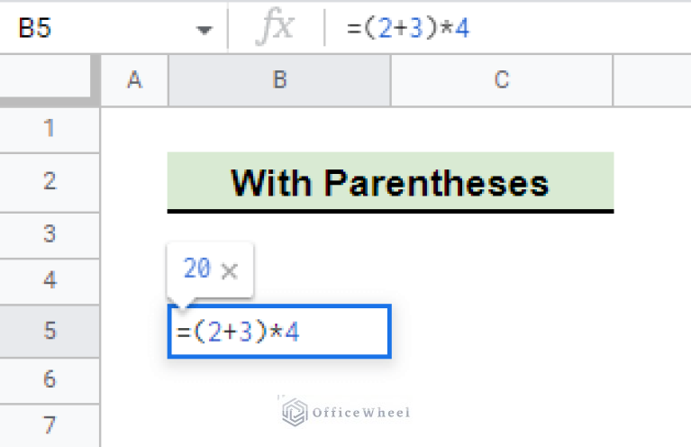 How to Add Parentheses in Google Sheets (5 Ideal Scenarios)