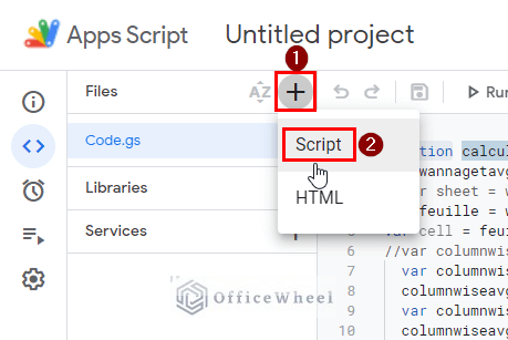 adding new script section to add code to jump to a specific sheet in Google Sheets 
