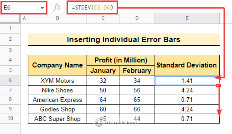 How to Insert Error Bars in Google Sheets (3 Practical Examples)