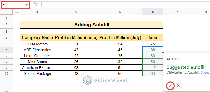 The other output of how to insert formula in google sheets for entire column