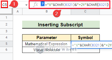 Inserting Mathematical Expression using ASCII code in CHAR function
