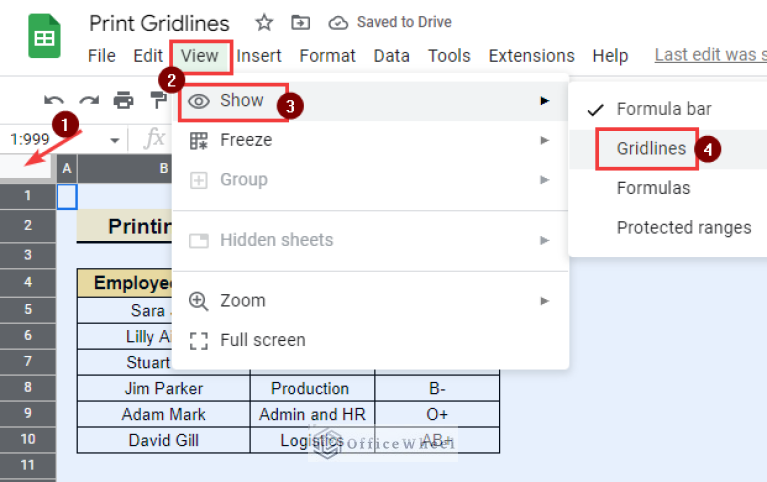 How To Print Gridlines In Google Sheets With Easy Steps