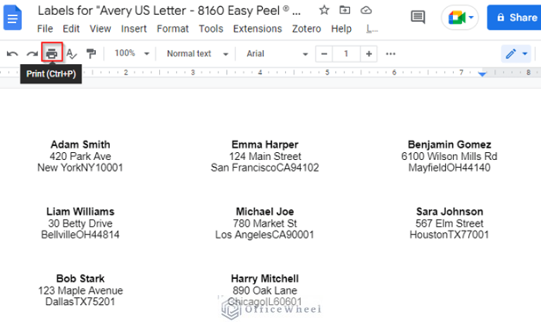 How To Print Labels From Google Sheets With Quick Steps