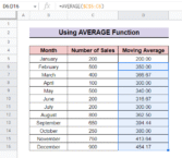 How to Calculate Moving Average in Google Sheets (2 Ways)